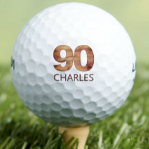 90e verjaardag golfballen 90 jaar golfer hout cade