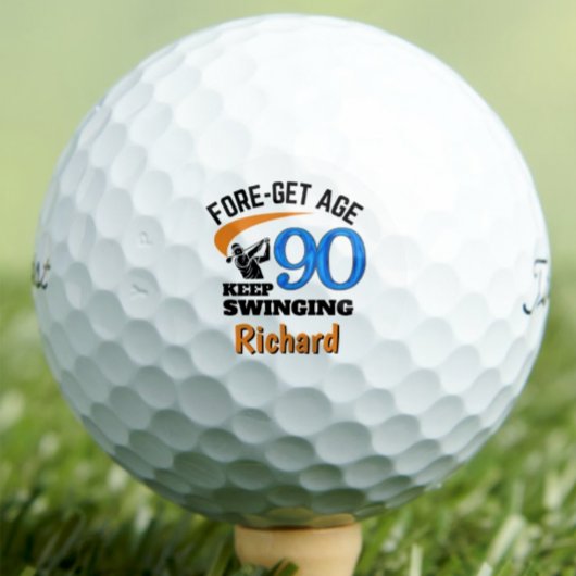 90e Verjaardag Golfballen 90 Jaar Grappig Cadeau B