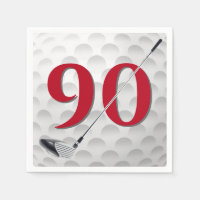 90e verjaardag golfclub servetten