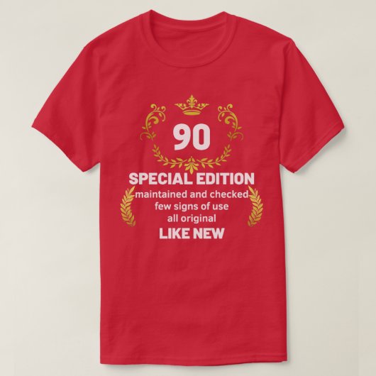 90e verjaardag grappig cadeau 90 jaar oud t-shirt (Design voorkant)