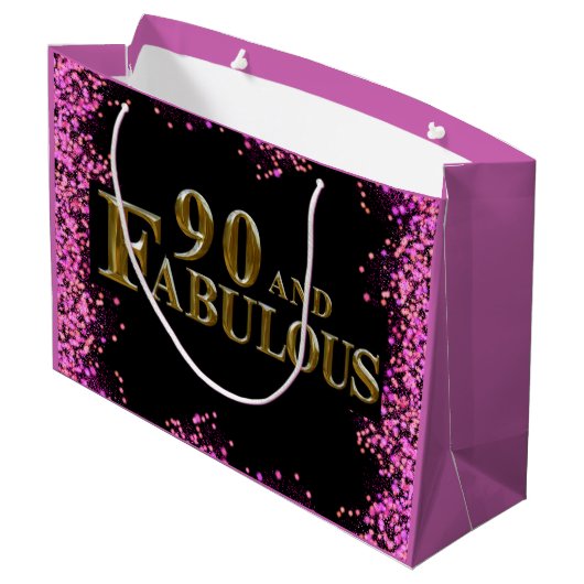 90e verjaardag groot cadeauzakje (Achterkant Gekanteld)