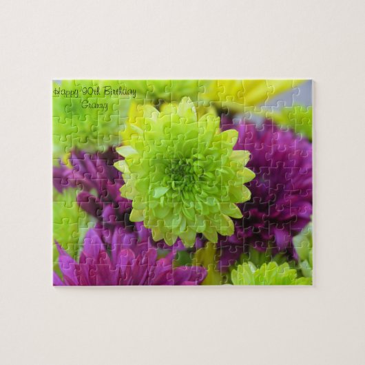 90e verjaardag grootmoeder legpuzzel (Horizontaal)