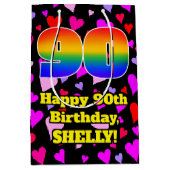 90e verjaardag: Het liefhebbende Kunstpatroon, Reg Medium Cadeauzakje (Voorkant)