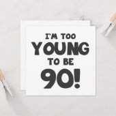 90e verjaardag Humor Kaart (Voorkant / Achterkant in situ)