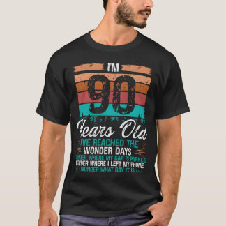 90e verjaardag Idee Verjaardagen Retro 90 Jaar oud T-shirt