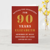 90e verjaardag instellen Normen toevoegen Jouw naa Kaart (Gele Bloem)