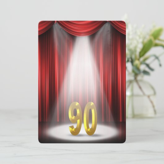 90e verjaardag kaart (Staand voorkant)