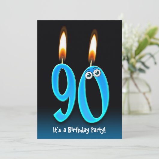 90e verjaardag kaart (Staand voorkant)