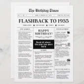 90e verjaardag krant 1935 Monotone (Voorkant / Achterkant)