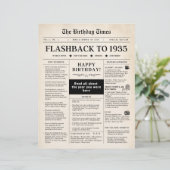 90e verjaardag krant 1935 sepia (Staand voorkant)