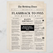 90e verjaardag krant 1935 sepia (Voorkant / Achterkant)