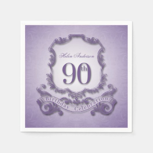 90e verjaardag  Lijst Servetten (Voorkant)