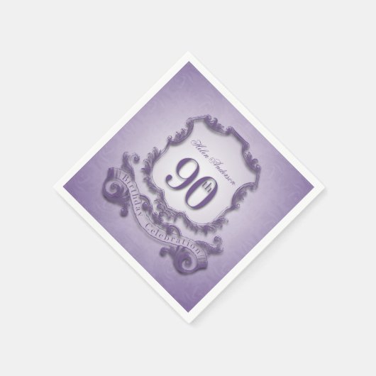 90e verjaardag  Lijst Servetten (Hoek)