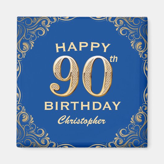 90e verjaardag Lijst van de Partij voor Blauw en G Magneet (Voorkant)