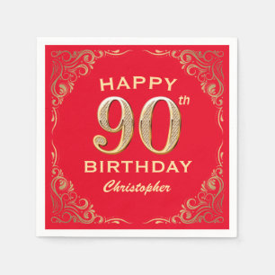 90e verjaardag Lijst van de Rode en de Gouden Glit Servet