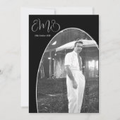 90e verjaardag man foto monogram stijlvolle verjaa kaart (Voorkant)