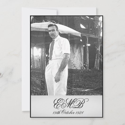 90e verjaardag Mannelijke stijlvolle foto Maandag Kaart (Achterkant)