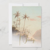 90e verjaardag Mannelijke Tropische Palmdag Kaart (Achterkant)