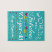 90e verjaardag meest verbluffend kleurrijk geem Tu Legpuzzel (Horizontaal)