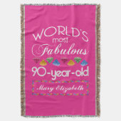 90e verjaardag Meest verbluffend kleurrijk Pareltj Deken (Voorkant Verticaal)