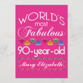 90e verjaardag Meest verbluffend kleurrijk Pareltj Kaart