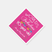 90e verjaardag Meest verbluffend kleurrijk Pareltj Servetten (Hoek)