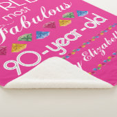 90e verjaardag Meest verbluffend kleurrijk Pareltj Sherpa Deken (3/4)