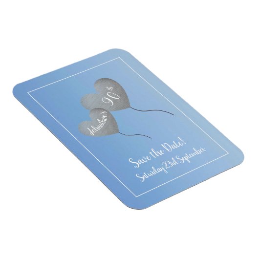 90e verjaardag met behoud van datum magneet (Rechterzijde)