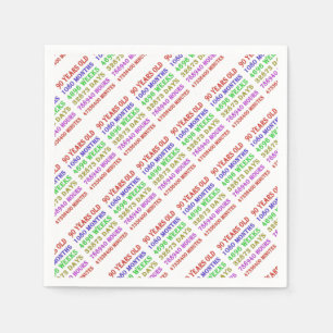 90e verjaardag Mijlpalen Servet