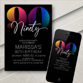 90e verjaardag Modern Kaart