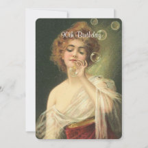 90e verjaardag, mooie Victoriaans vrouw, op maat