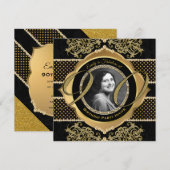 90e verjaardag Ninetieth Gold Diamond Foto Lijst Kaart (Voorkant / Achterkant)