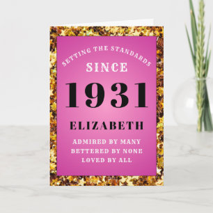 90e verjaardag normen geboren 1931 roze gouden ste kaart