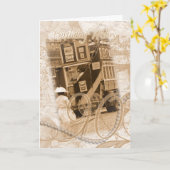 90e verjaardag - , nostalgie, retro verjaardag kaart (Gele Bloem)