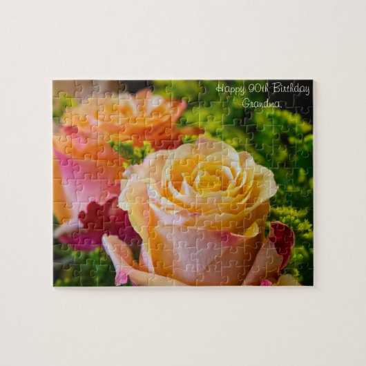 90e verjaardag oma. legpuzzel (Horizontaal)