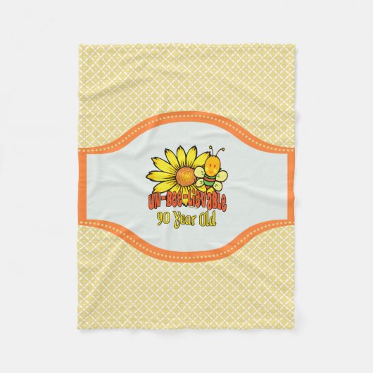 90e verjaardag - Ongelooflijk op 90 jaar oud Fleece Deken (Voorkant)