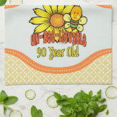 90e verjaardag - Ongelooflijk op 90 jaar oud Theedoek (Gevouwen)