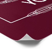 90e verjaardag op de wereld Best Fabulous Dark Red Poster (Hoek)