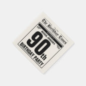 90e Verjaardag Oud Nieuwsblad  Custom Party Servet (Hoek)