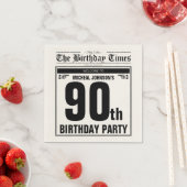 90e Verjaardag Oud Nieuwsblad  Custom Party Servet (Insitu)