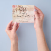 90e verjaardag pampas roos save the date budget flyer (Hand)