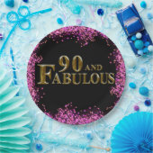 90e verjaardag papieren bordje (Feest)