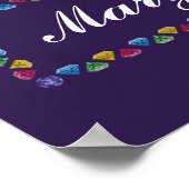 90e verjaardag Pareltjes Paars met de meest verblu Poster (Hoek)