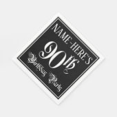 90e verjaardag Partij — Fancy Manuscript + de Naam Servet (Hoek)