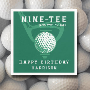 90e Verjaardag Party Golf Thema Modern Groen Serve Servet