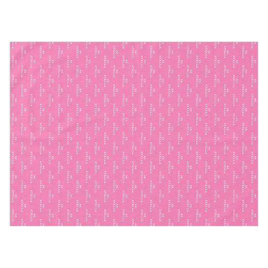 90e verjaardag Party Naam Roze Modern Patroon Tafelkleed (Voorkant (Horizontaal))