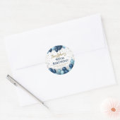 90e verjaardag Party Navy Ballonnen Ronde Sticker (Envelop)