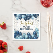 90e verjaardag Party Navy Ballonnen Servet (Insitu)