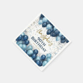 90e verjaardag Party Navy Ballonnen Servet (Hoek)