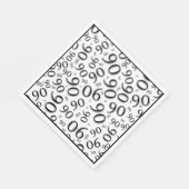 90e verjaardag Party Nummer Patroon Zwart/Wit Servet (Hoek)